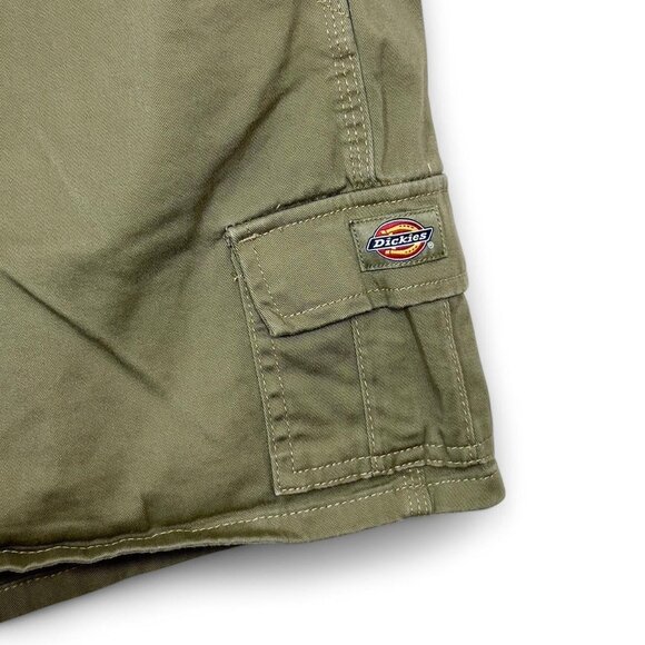 Dickies Army Green Cargo Shorts High Waisted - Picture 2 of 5